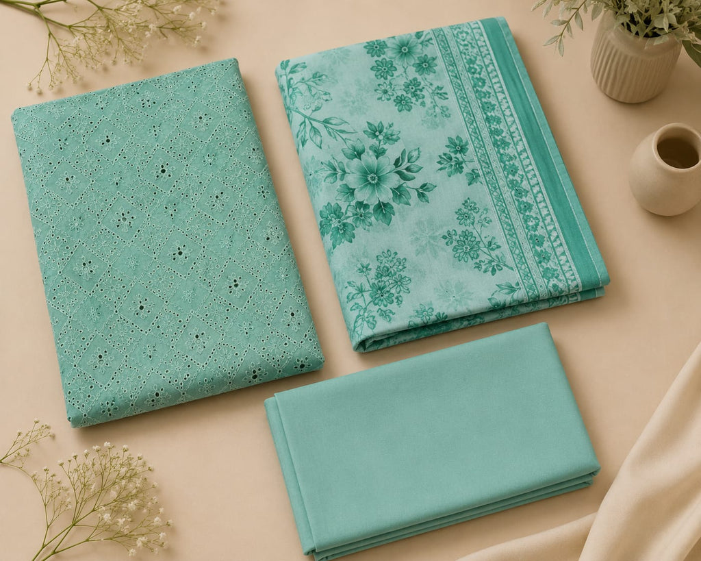 Chikankari Lawn Unstitched Suit – Jasmine | 3 Piece