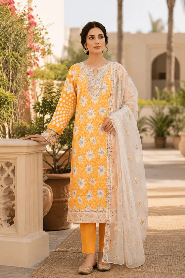 Embroidered Lawn 3PC