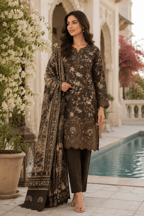 Laser Embroidered Lawn 3PC