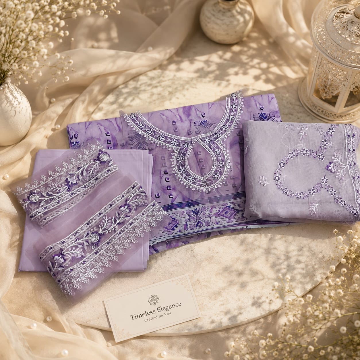 Embroidered Lawn Unstitched Suit – Baharaan | 3 Piece