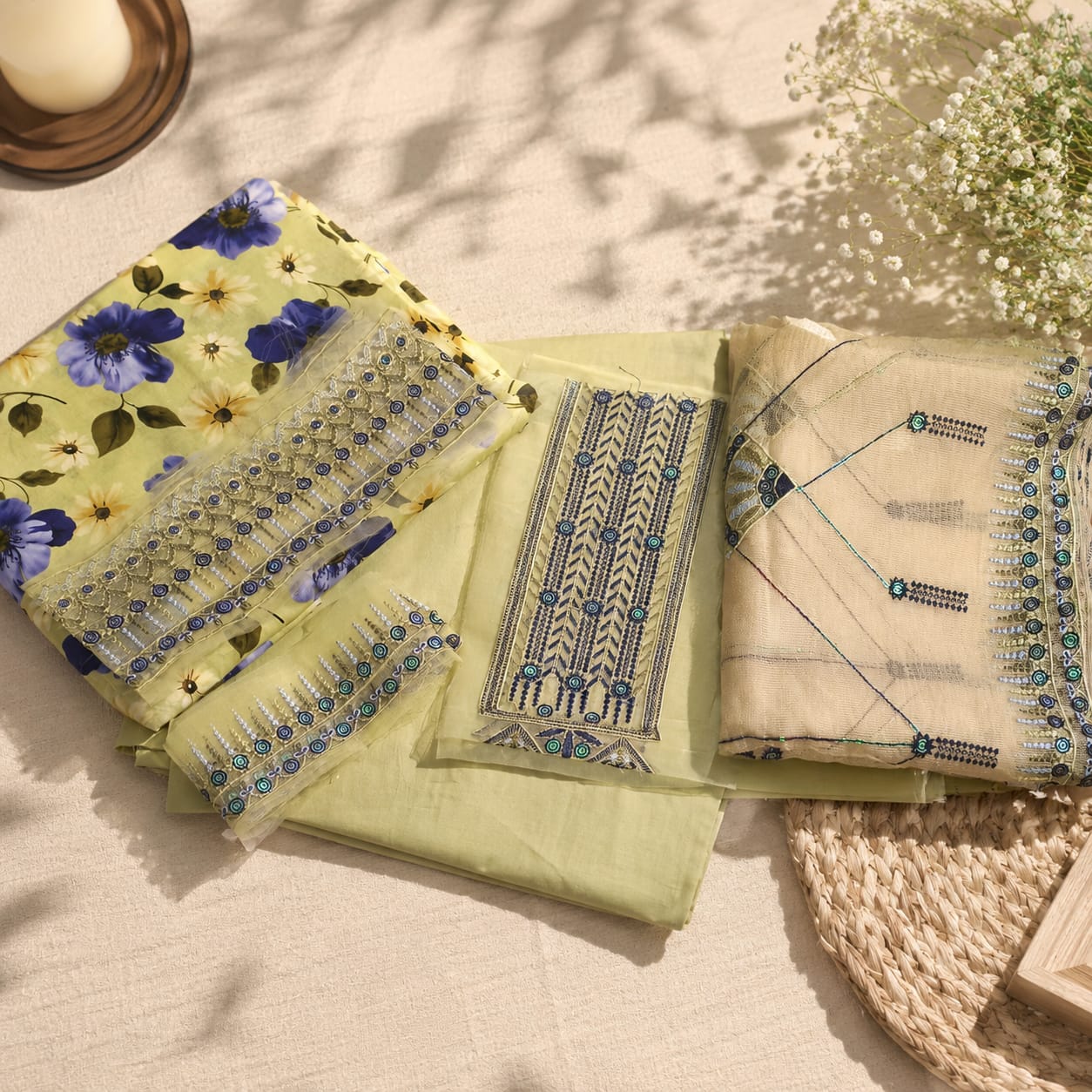 Embroidered Lawn Unstitched Suit – Zarnab | 3 Piece