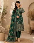 Laser Embroidered Lawn Unstitched Suit – Rang-e-Hayat | 3 Piece