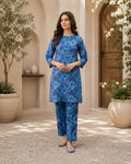 Digital Printed Lawn 2pc Blue