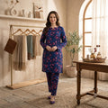 Digital Printed Lawn 2 Piece-Blue Floral
