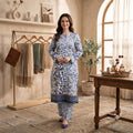 Digital Printed Lawn 2 Piece-White Floral